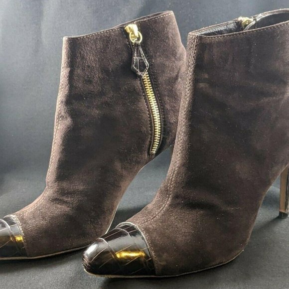 Manolo Blahnik Griffon Brown Alligator Boot